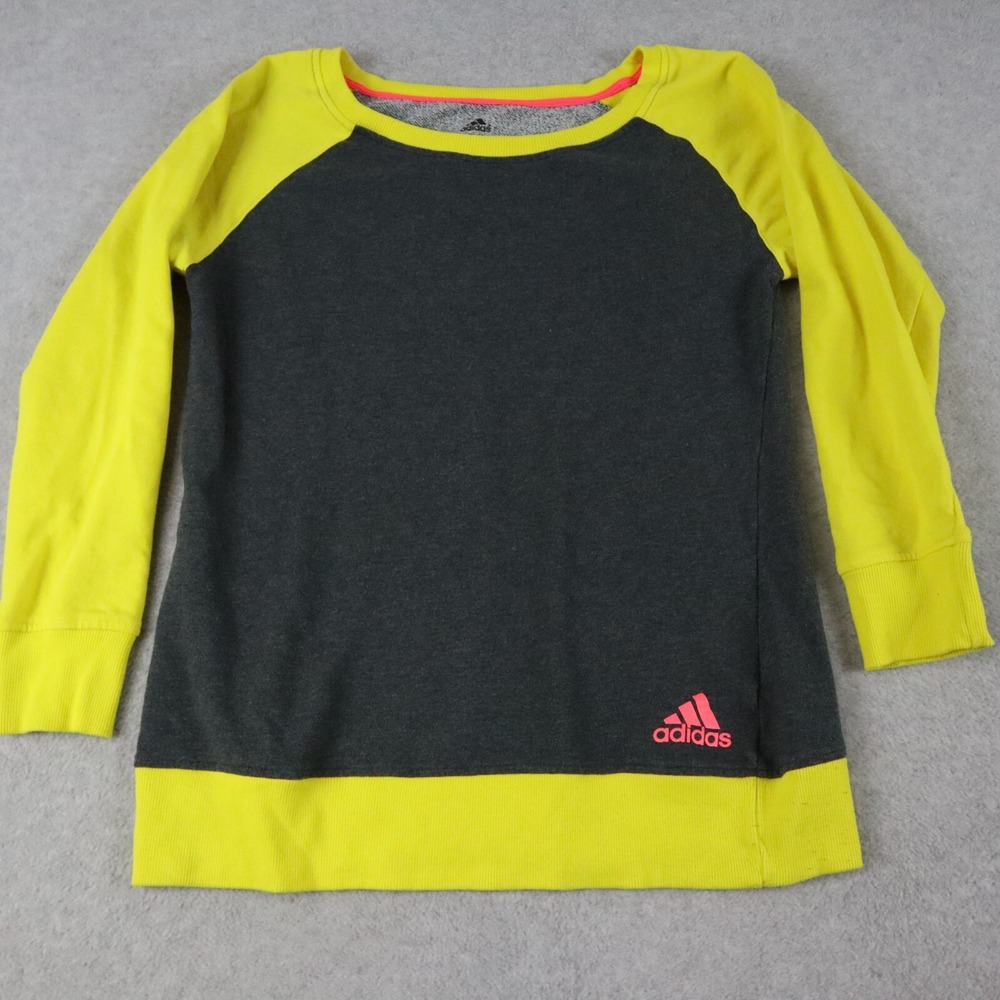 Adidas Sweatshirt‎ Womens Medium Activewear Pullover Knit Crew Neck Long Sleeve
